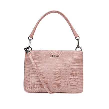 Bolsa Tranversal Feminina Couro - Lezard Gloss