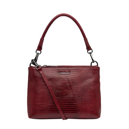 Bolsa Tranversal Feminina Couro - Vinho