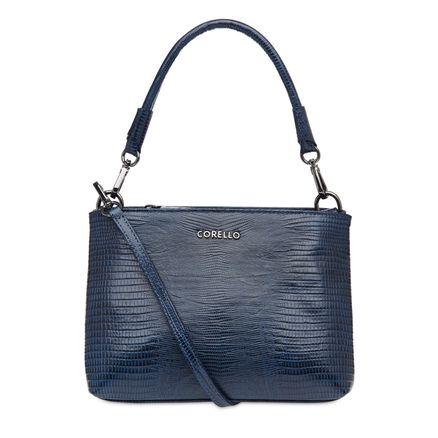 Bolsa Tranversal Feminina Couro - Lezard Marine