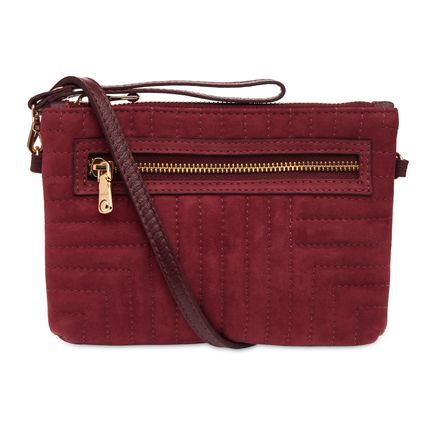 Crossbody Lari Couro - Nobuck Amora