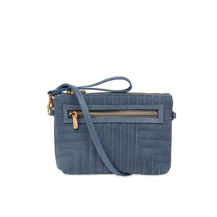 Crossbody Lari Couro - Nobuck Marine