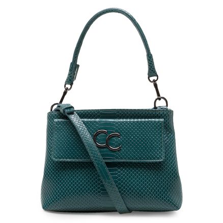 Mini Shoulder Python Dorso Couro - Turmalina