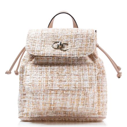 Mini Mochila Tec Tweed - Nude/ Eco Floater Nude