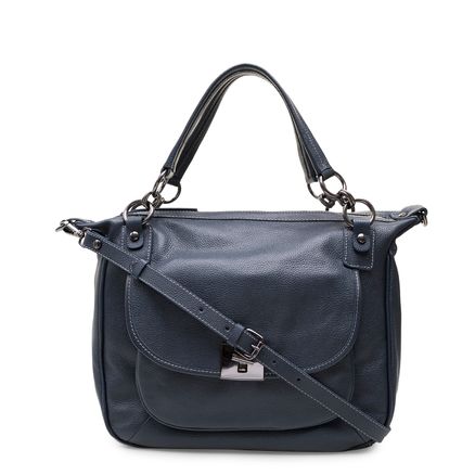 Bolsa De Ombro Feminina Silvia Couro - Jeans