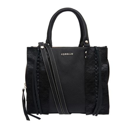 Mini Tote Isa Couro - Preto