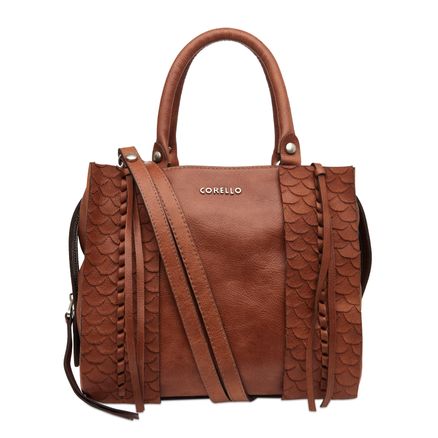 Mini Tote Isa Couro - Capri Caramelo/ Pirarucu