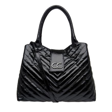 Shoulder Bag Anna Couro - Preto