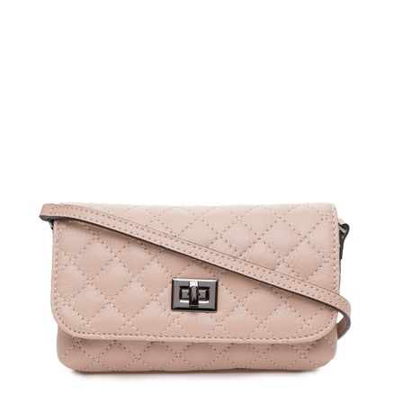 Crossbody Classic Quilted Couro - Nude