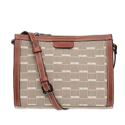 Bolsa Transversal Feminina Selaria Firenze - Logo Castanho
