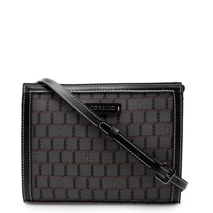 Bolsa Transversal Feminina Monograma - Preto