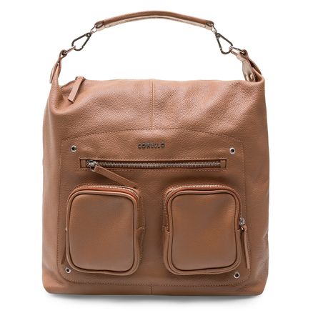 Hobo Pockets Couro - Caramelo