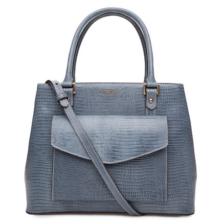 Bolsa Tote Alice Couro - Lezard Oceano