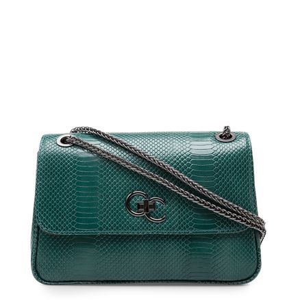 Bolsa De Ombro Feminina Python Dorso Couro - Turmalina