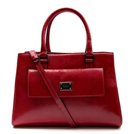 Tote Python Mania Couro - Cereja