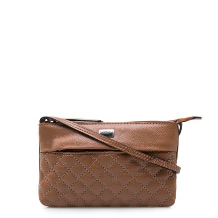 Bolsa Transversal Feminina Catarina Couro - Caramelo