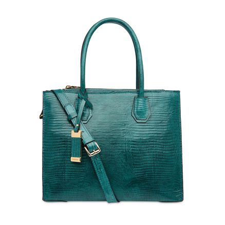 Tote Lisa Couro - Lezard Esmeralda