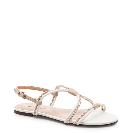 Rasteirinha Flat Nautique - Off White