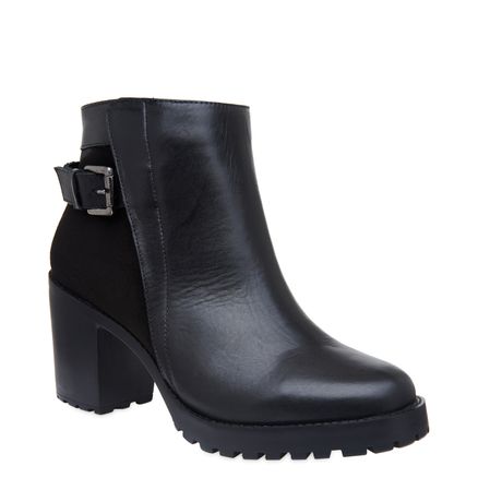 Bota Couro & Nobuck - Atanado/Suede Preto