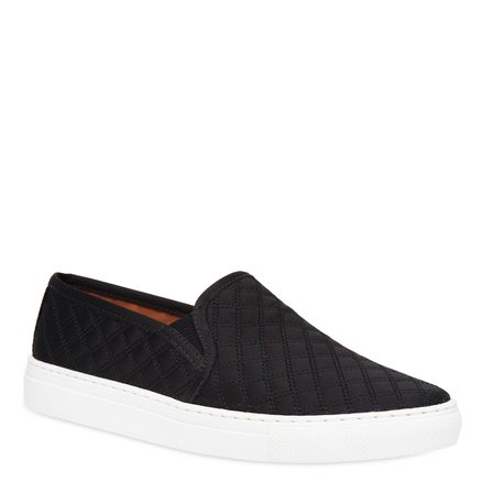 Slip On Feminino Matelassê - Cetim Preto