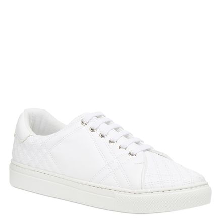 Tênis Matelassê Geometric - Napa Soft Branco
