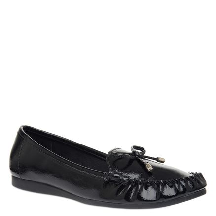 Mocassim Couro - Verniz Show Preto