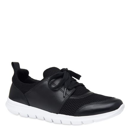 Tênis Feminino Athletic - Couro Atanado Preto/Tela