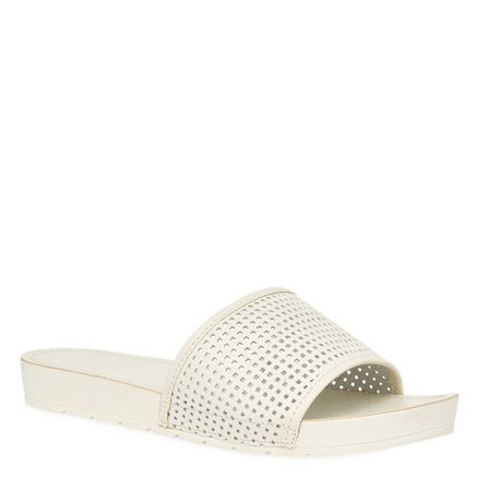 Slide Lasercut Couro - Atanado Off White