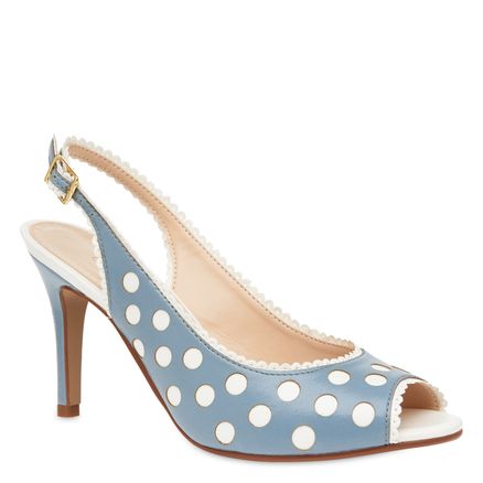 Peep Toe Poa - Soft Sky /Soft Branco