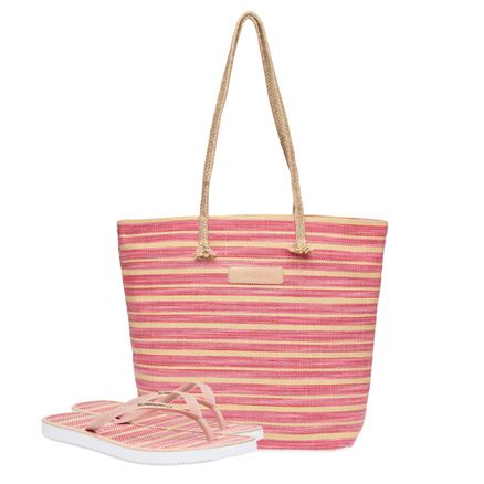 Kit Verão Ráfia - Palha Summer Rosa