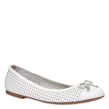 Sapatilha Lasercut Trança - Atanado Branco/Metal Prata