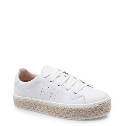 Tênis Flatform Nude: Crie Looks Incríveis | Corello - Branco
