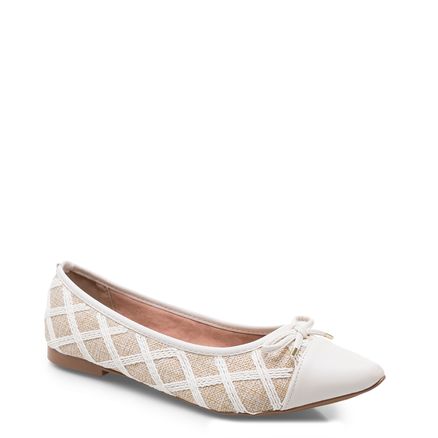 Sapatilha Bordada - Off White