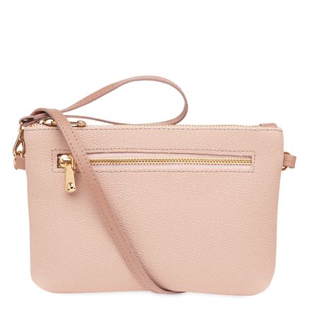 Bolsa Transversal Feminina - Nude Linho Lux Blush