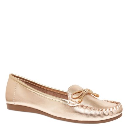 Mocassim Comfort - Metalizado Dourado