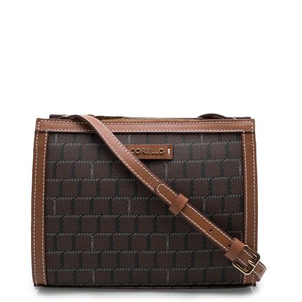 Bolsa Transversal Feminina Monograma - Avelã