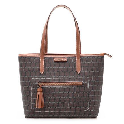 Bolsa Sacola Feminina Mini Monograma - Avelã
