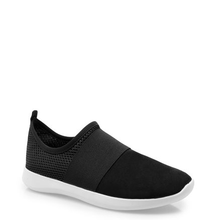 Tênis Feminino Camurça Soft Elastic - Preto