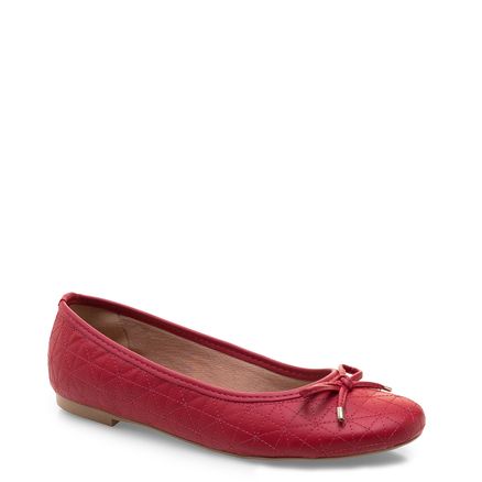 Sapatilha Matelassê Holografico - Napa Soft Vermelho