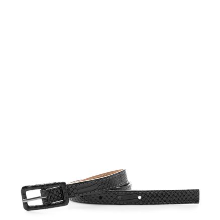 Cinto Fino Feminino Fiv Enc Couro - Python Dorso Preto