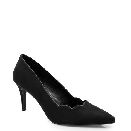 Scarpin Wave Camurça Soft - Preto