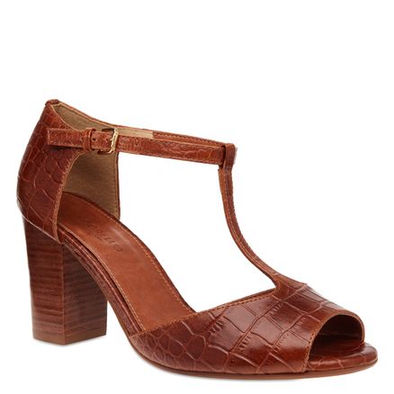 Peep Toe Tira t - Croco Sela