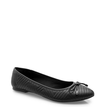 Sapatilha Matelassê Chevron - Napa Soft Preto