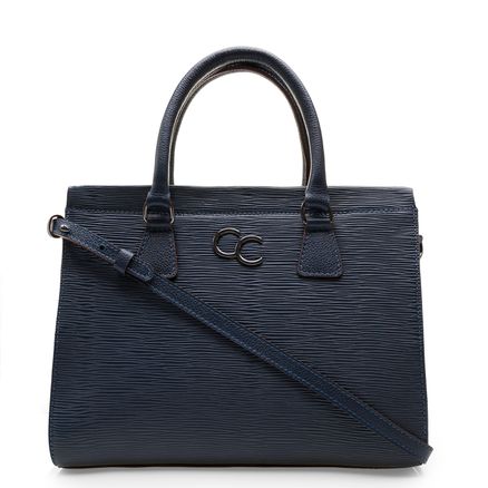 Bolsa Tote Raiz Couro - Marinho