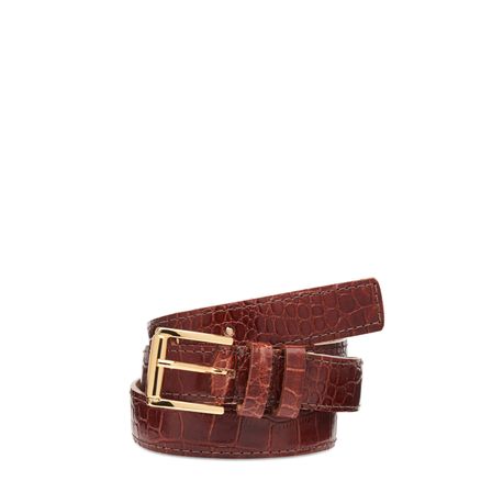 Cinto Lezard - Couro Croco Marsala
