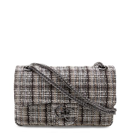Bolsa De Ombro Feminina Charlotte - Tecido Tweed P&b