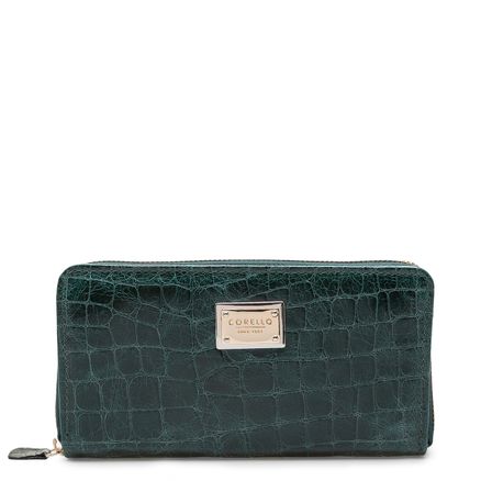 Carteira Feminina New - Couro Croco Forest