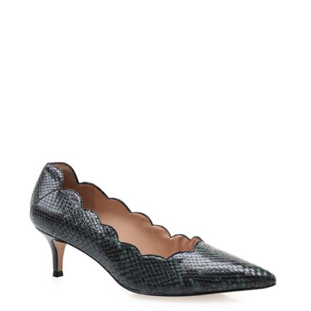 Scarpin Waves Couro Python - Forest