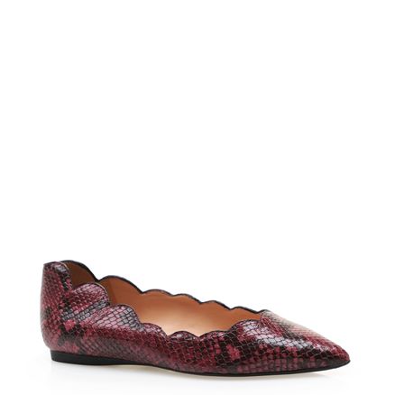 Sapatilha Waves Couro Python - Vinho
