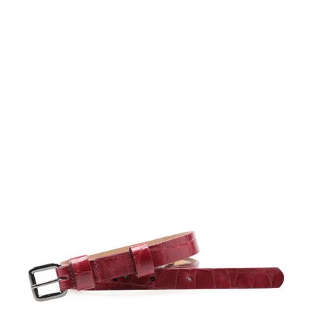 Cinto Feminino New Croco Couro - Scarlet