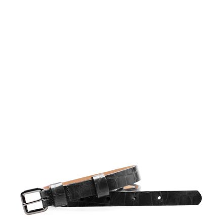 Cinto Feminino New Croco Couro - Preto